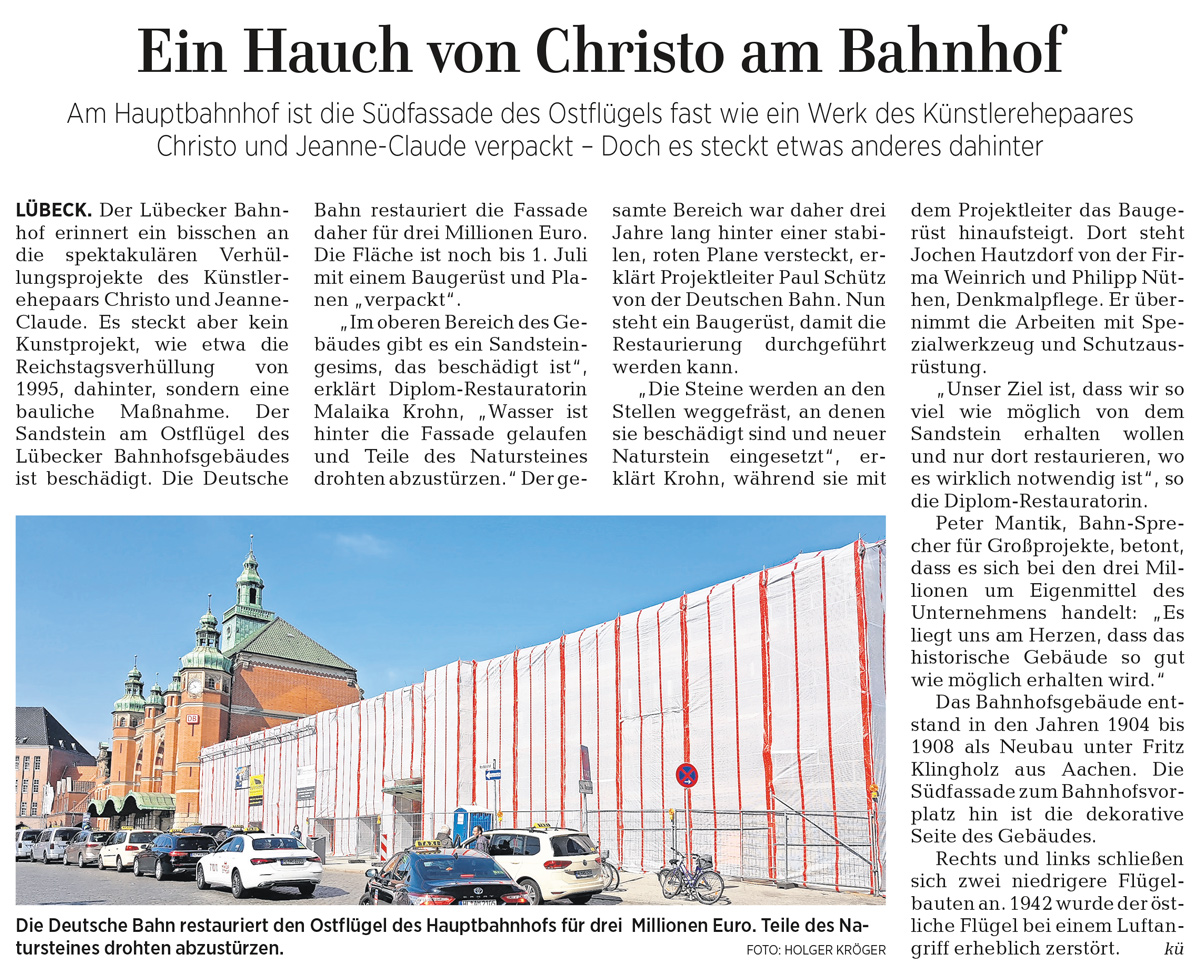 Artikel Lübecker Nachrichten vom 08.05.2022